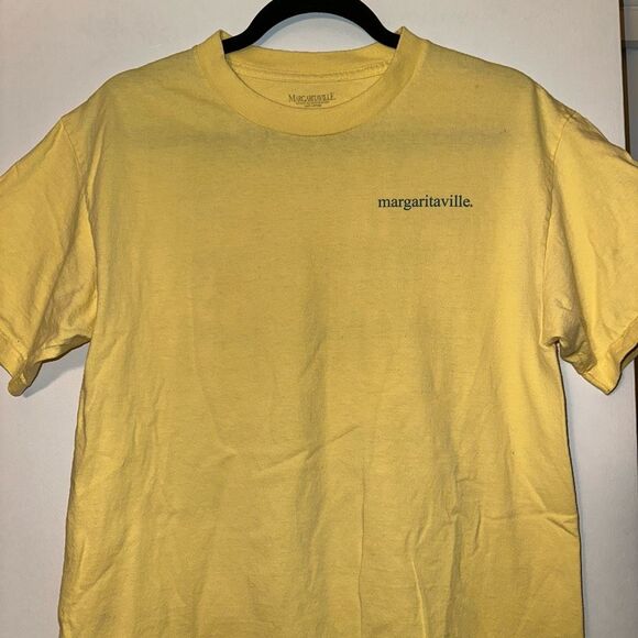 Margaritaville Medium Unisex Graphic Crew Short Sleeve Tee Yellow Colorful GUC - Picture 4 of 9